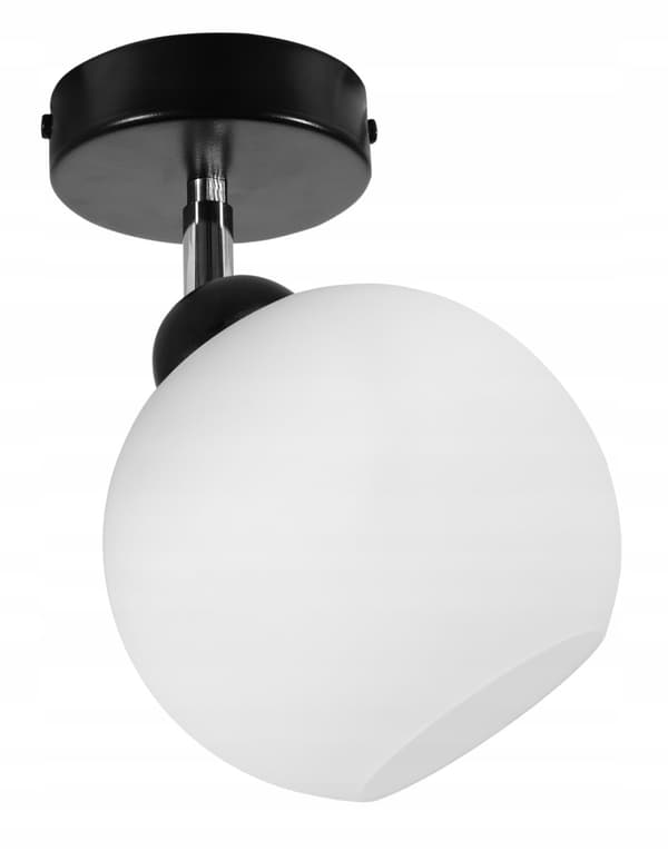 KLASSISK LOFTSLAMPE HVID KUGE LED LAMPESKÆRM