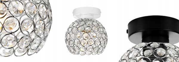 LOFT TAKSLAMPA, KULKRISTAL, KROM LED