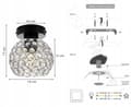 Miniatyrbild 10 av 10: LOFT TAKSLAMPA, KULKRISTAL, KROM LED