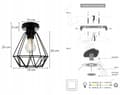 Miniatyrbild 6 av 7: LOFT TAKSLAMPA DIAMOND EDISON WIRE LED