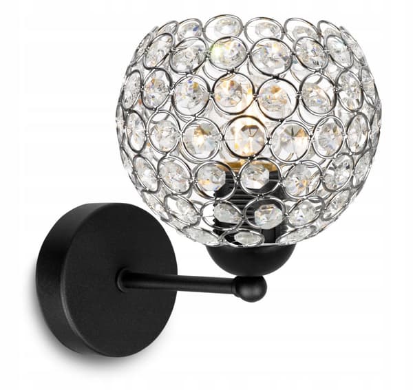 MODERN LAMPA KNKIET ELEGANTA KRISTALLER KROM