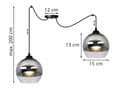 Pikkukuva 7 / 9: Elegantti RIIPPUVALAISIN SPIDER BALL CHROME LED