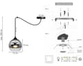 Miniatyrbillede 8 af 9: ELEGANT HÆNGELAMPE SPIDER BALL KROM LED