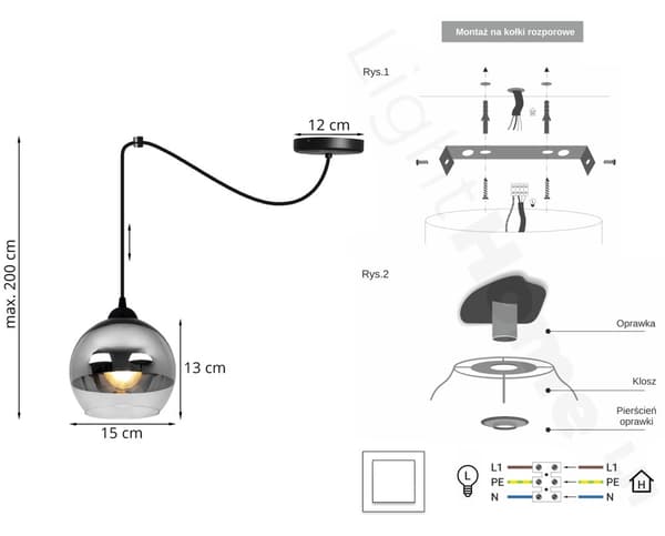 ELEGANT HÆNGELAMPE SPIDER BALL KROM LED
