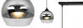 Miniatyrbillede 6 af 9: ELEGANT HÆNGELAMPE GLAS LAMPE SKÆRM KROM LED