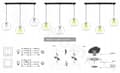 Miniatyrbillede 7 af 9: ELEGANT HÆNGELAMPE GLAS LAMPE SKÆRM KROM LED