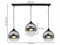 Miniatyrbillede 8 af 9: ELEGANT HÆNGELAMPE GLAS LAMPE SKÆRM KROM LED