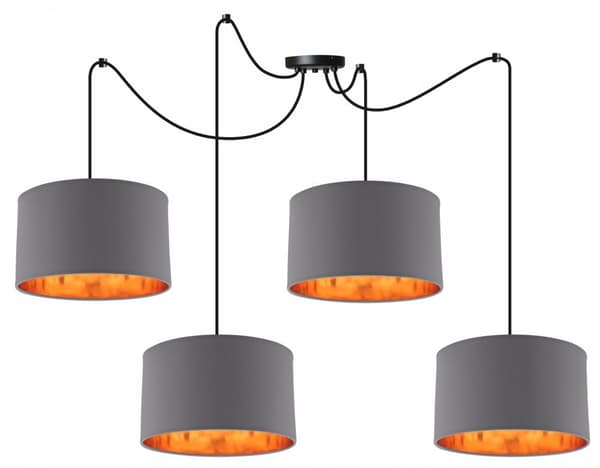 HÆNGELAMPE SPIDER LYSKELYSE GYLDNE CENTER LED