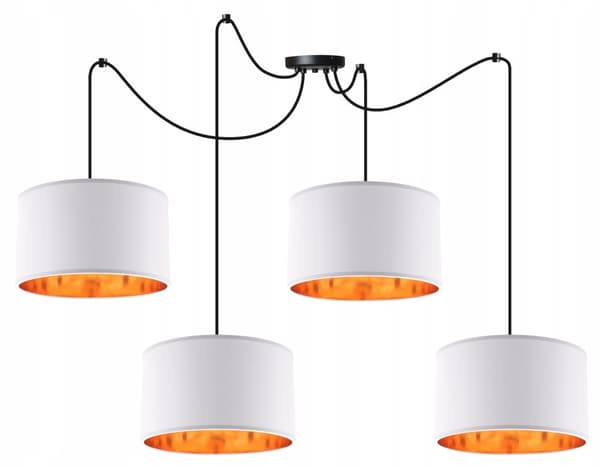HÆNGELAMPE SPIDER LYSKELYSE GYLDNE CENTER LED