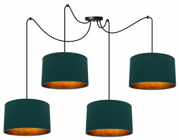 HÆNGELAMPE SPIDER LYSKELYSE GYLDNE CENTER LED