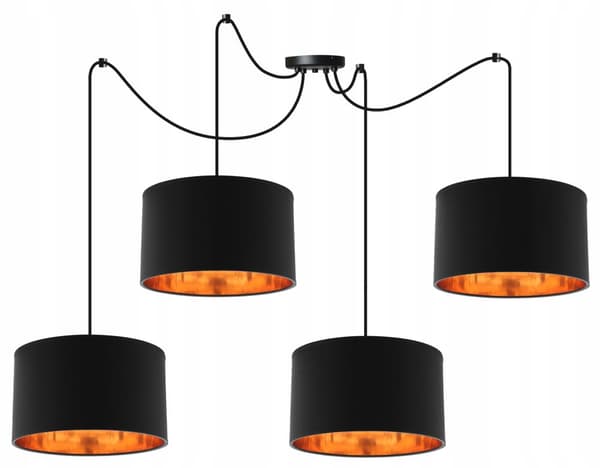 HÆNGELAMPE SPIDER LYSKELYSE GYLDNE CENTER LED
