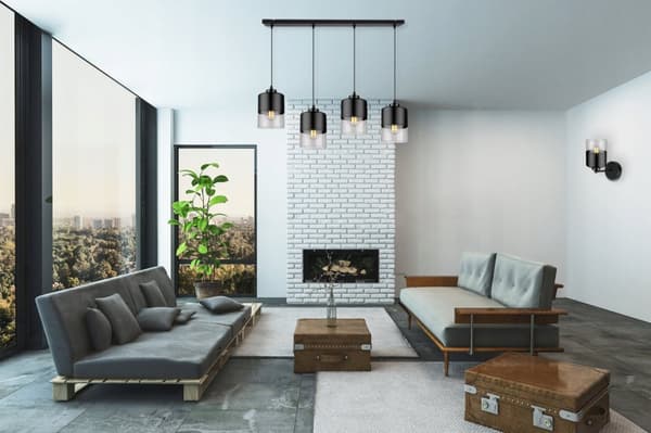 MODERN LAMPA KNKIET ELEGANT GLASSKÄRM
