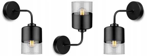 MODERN LAMPA KNKIET ELEGANT GLASSKÄRM