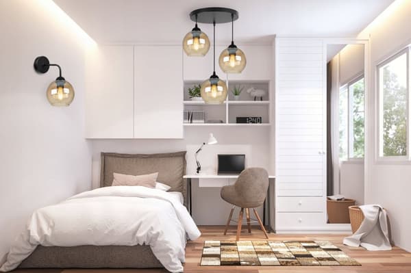 MODERN LAMPA KNKIET ELEGANT GLASSKÄRM