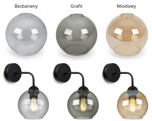 MODERN LAMPA KNKIET ELEGANT GLASSKÄRM