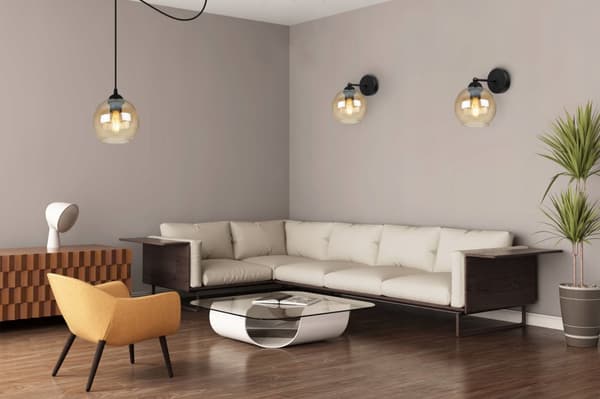 MODERN LAMPA KNKIET ELEGANT GLASSKÄRM