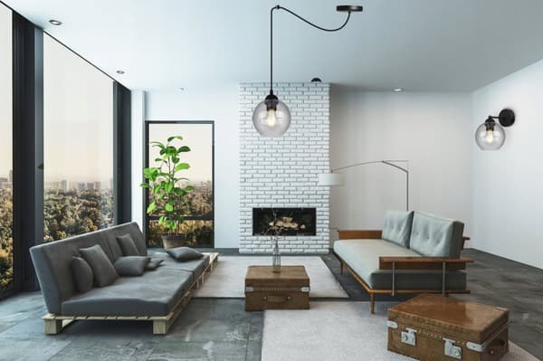 MODERN LAMPA KNKIET ELEGANT GLASSKÄRM