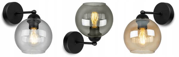 MODERN LAMPA KNKIET ELEGANT GLASSKÄRM