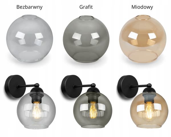 MODERN LAMPA KNKIET ELEGANT GLASSKÄRM