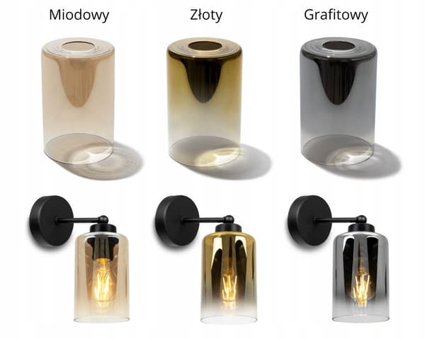 UNIK LAMPA KNKIET ELEGANT GLASSKÄRM