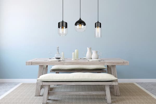 HÆNGE LOFTSLAMPE, GLAS LAMPE SKÆRM