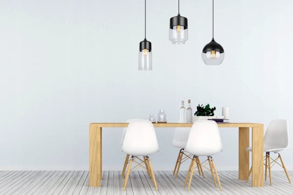 HÆNGE LOFTSLAMPE, GLAS LAMPE SKÆRM