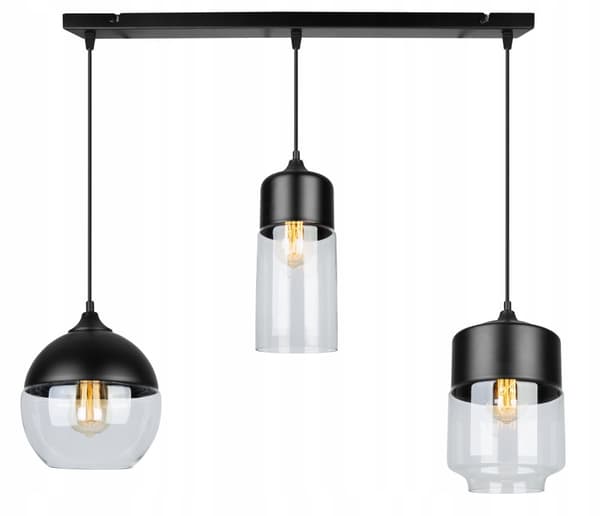 HÆNGE LOFTSLAMPE, GLAS LAMPE SKÆRM