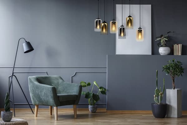 HÆNGELAMPE MODERNE ELEGANT GLASSKÆRM