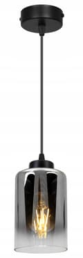 Miniatyrbild 9 av 10: TAKLAMPA HÄNGANDE LJUSSTAKARE LOFT ELEGANT GLAS LAMPA GRAFIT