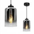 Miniatyrbild 1 av 10: TAKLAMPA HÄNGANDE LJUSSTAKARE LOFT ELEGANT GLAS LAMPA GRAFIT