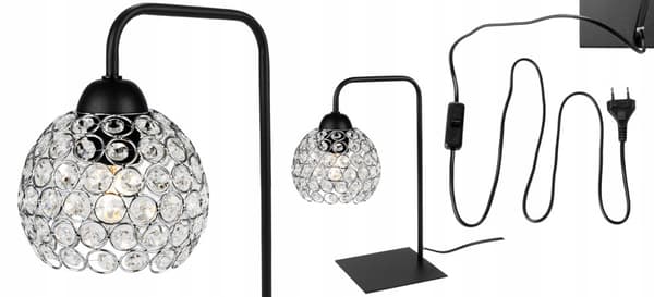 NATTLAMPA BORDSKOLA KRISTAL LED