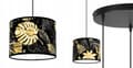 Miniatyrbild 5 av 8: HÄNGANDE TAKLAMPA LAMPSKÄRM GULDEN BLOMMOR LED