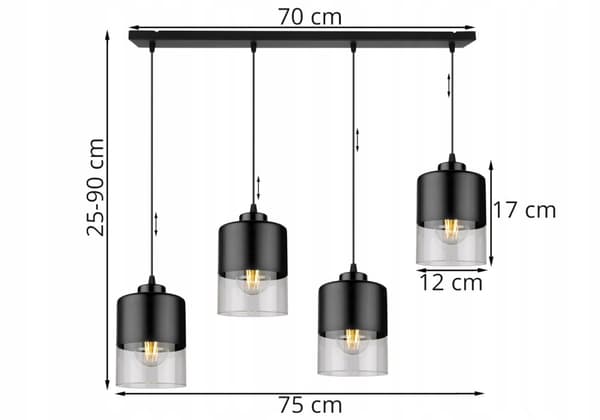 MODERN TAK HÄNGLAMPA GLAS LJUSKRAKA