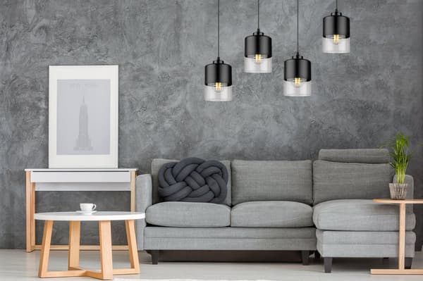 MODERN TAK HÄNGLAMPA GLAS LJUSKRAKA