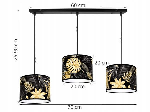 RIIPPUVA KATTOVALAISIN LAMPPUVARJOS GOLDEN FLOWERS LED