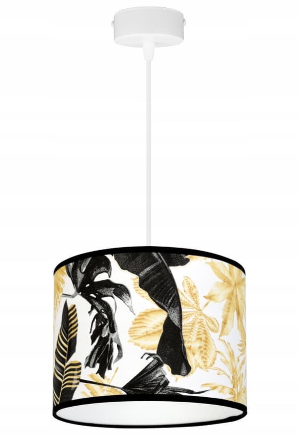HÆNGE LOFTSLAMPE LAMPESKÆRM GYLDNE BLOMSTER LED