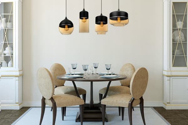 LOFTSLAMPE, GLAS PLAFON, LED SKÆRM