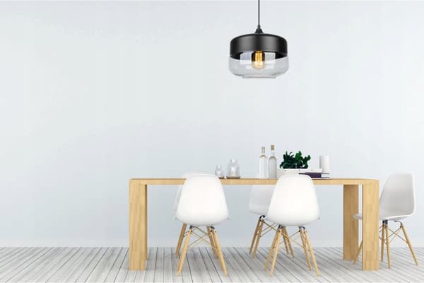 LOFTSLAMPE, GLAS PLAFON, LED SKÆRM
