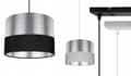 Miniatyrbild 8 av 10: HÄNGANDE TAKLAMPA LAMPSKÄRM KROM LED