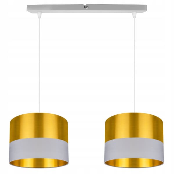 TAK HÄNGLAMPA LAMPSKÄRM GULD LED