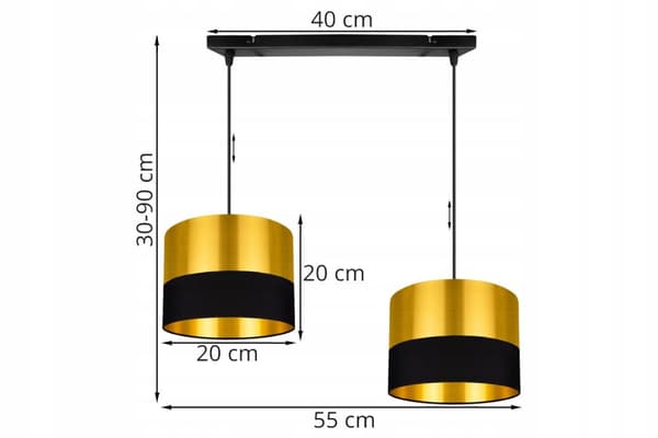 TAK HÄNGLAMPA LAMPSKÄRM GULD LED