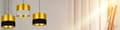 Miniatyrbild 10 av 10: TAK HÄNGLAMPA LAMPSKÄRM GULD LED