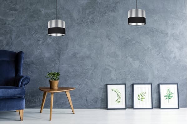 HÆNGE LOFTSLAMPE LAMPESKÆRM KROM LED