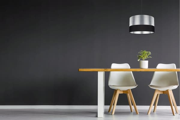 HÆNGE LOFTSLAMPE LAMPESKÆRM KROM LED
