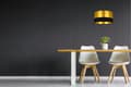 Miniatyrbild 3 av 10: TAK HÄNGLAMPA LAMPSKÄRM GULD LED