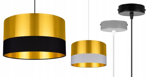 TAK HÄNGLAMPA LAMPSKÄRM GULD LED