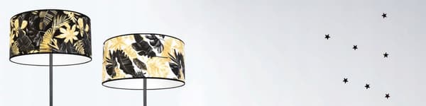 GULVLAMPE ELEGANT LAMPESKÆRM GULDNE BLOMSTER LED