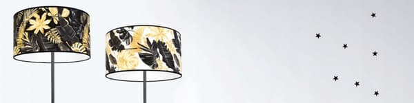 GOLVLAMPA ELEGANT LAMPSKÄRM GULDEN BLOMMOR LED