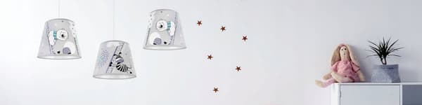 LOFT TAK HÄNGLAMPA BARN LAMPSKÄRM LED