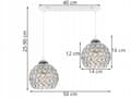 Miniatyrbillede 6 af 8: KROM HÆNGELAMPE LYSKELYSE LOFTSLAMPE LED KRYSTALER